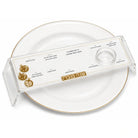 Rosh Hashana Raised Pomegranate Simanim Tray | Lucite holiday table decor