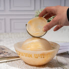 Pouring Resin Mayim Achronim on a shabbos table - Waterdale collection