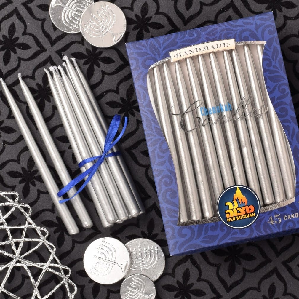 Silver Chanukah Candles - Waterdale Collection
