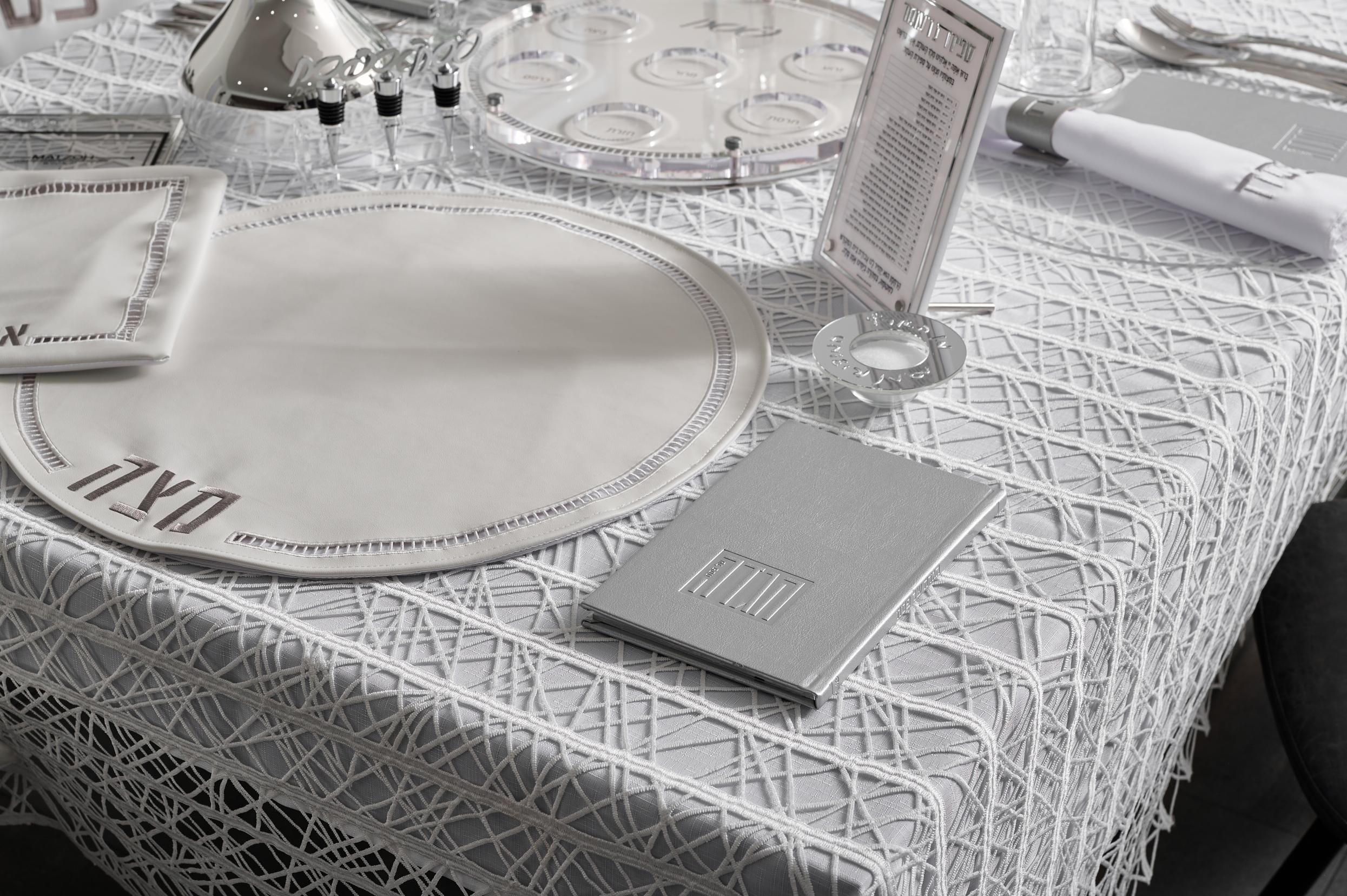 Silver Pesach 2024 Tablescape - Waterdale Collection