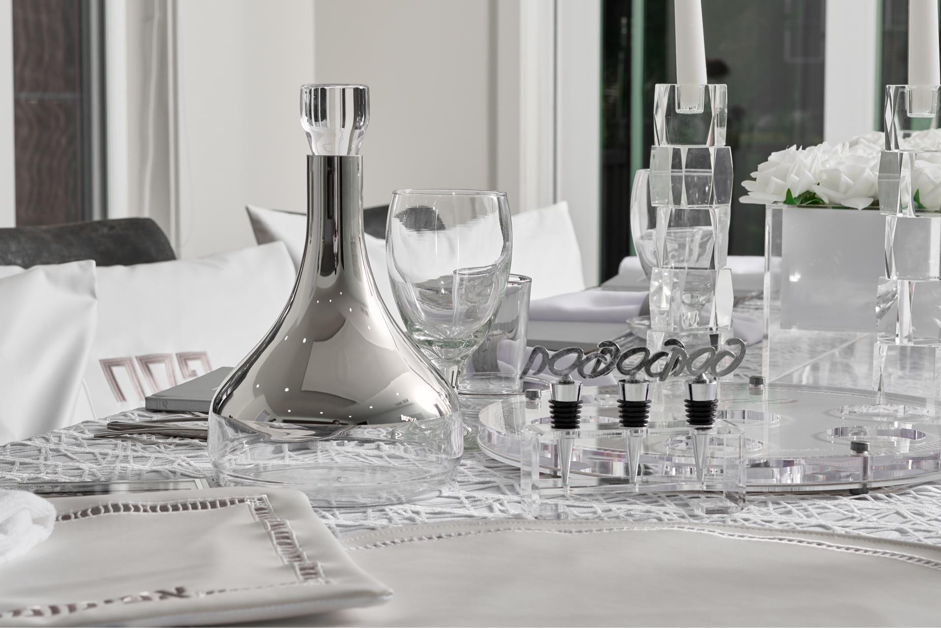 Silver Pesach 2024 Tablescape - Waterdale Collection