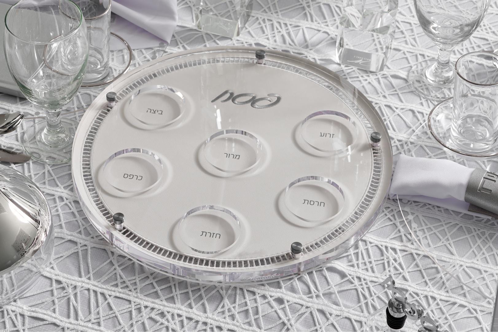 Silver Pesach 2024 Tablescape - Waterdale Collection