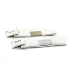 Square Painted Havdalah Set with white ceramic components and decorative gold and silver painted details on matching bands