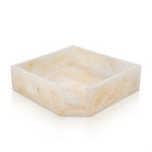 square resin napkin holder on a white background - Waterdale Collection