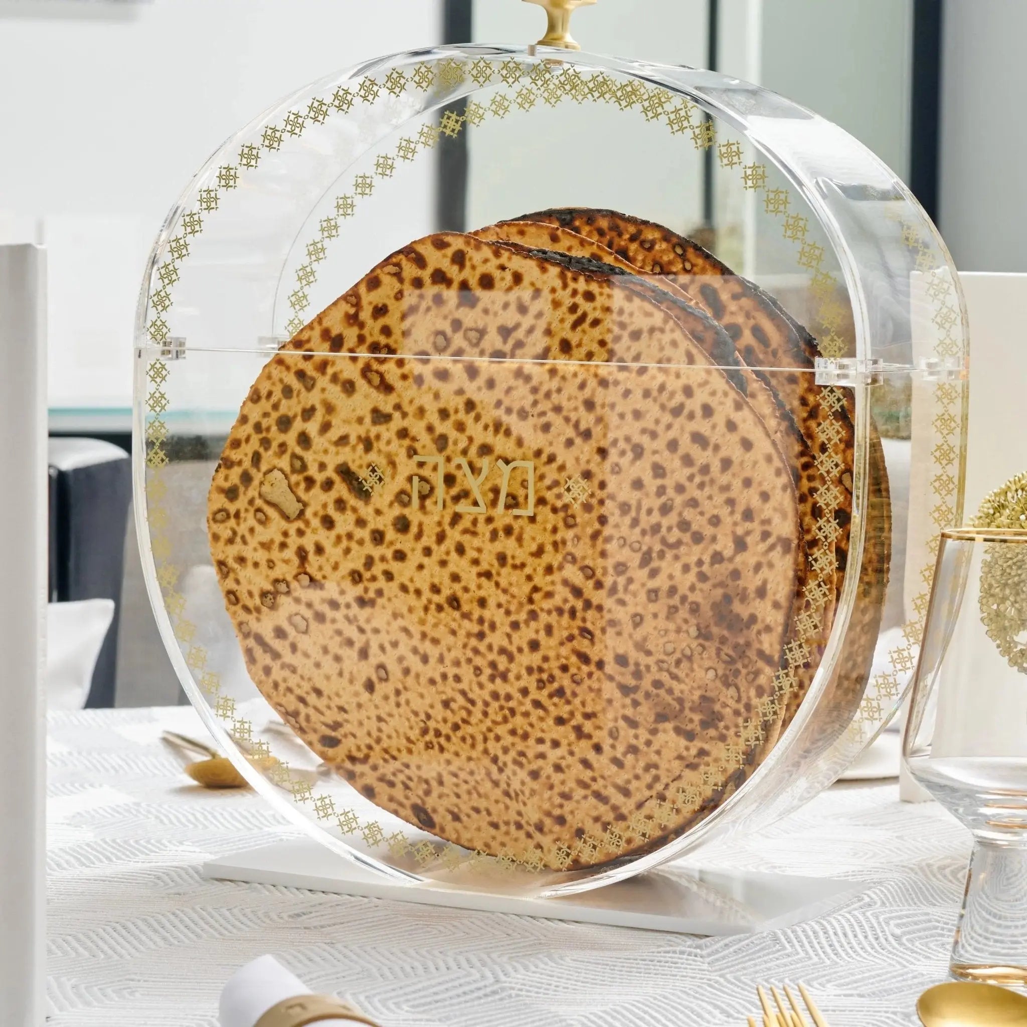 Standing Inspired Matzah Box | Luxury Lucite Passover Decor Standing Inspired Matzah Box | Luxury Lucite Passover Decor