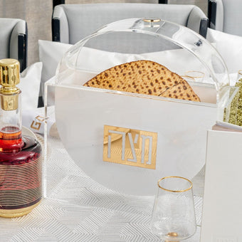 Waterdale Collection | Modern Judaica Lucite & Leather Decor