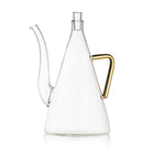 Waterdale Collection Suspended Chanukah Set glass vessel with brass handle and pouring spout for holiday entertaining.