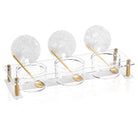 Waterdale collection - pearl marble half pound dip holder set. 