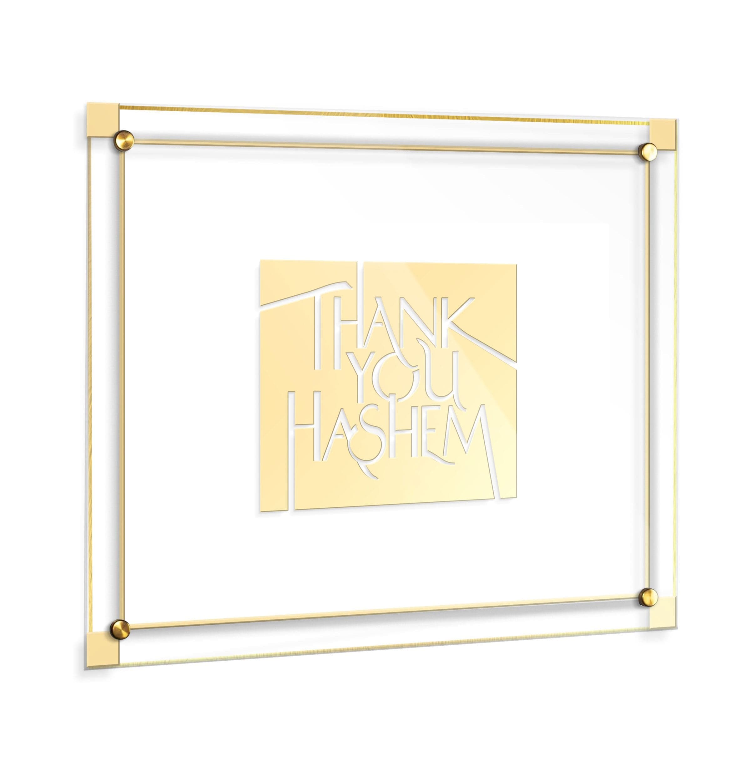 Thank You Hashem Classic 2.0  Wall Art Gold