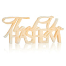 Gold Thank you Hashem resin sculpture on a white background - Waterdale collection