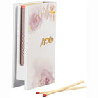 Watercolor Hadlokas Neiros Set with floral design, includes prayer book and wooden candle lighting sticks by Waterdale Collection.