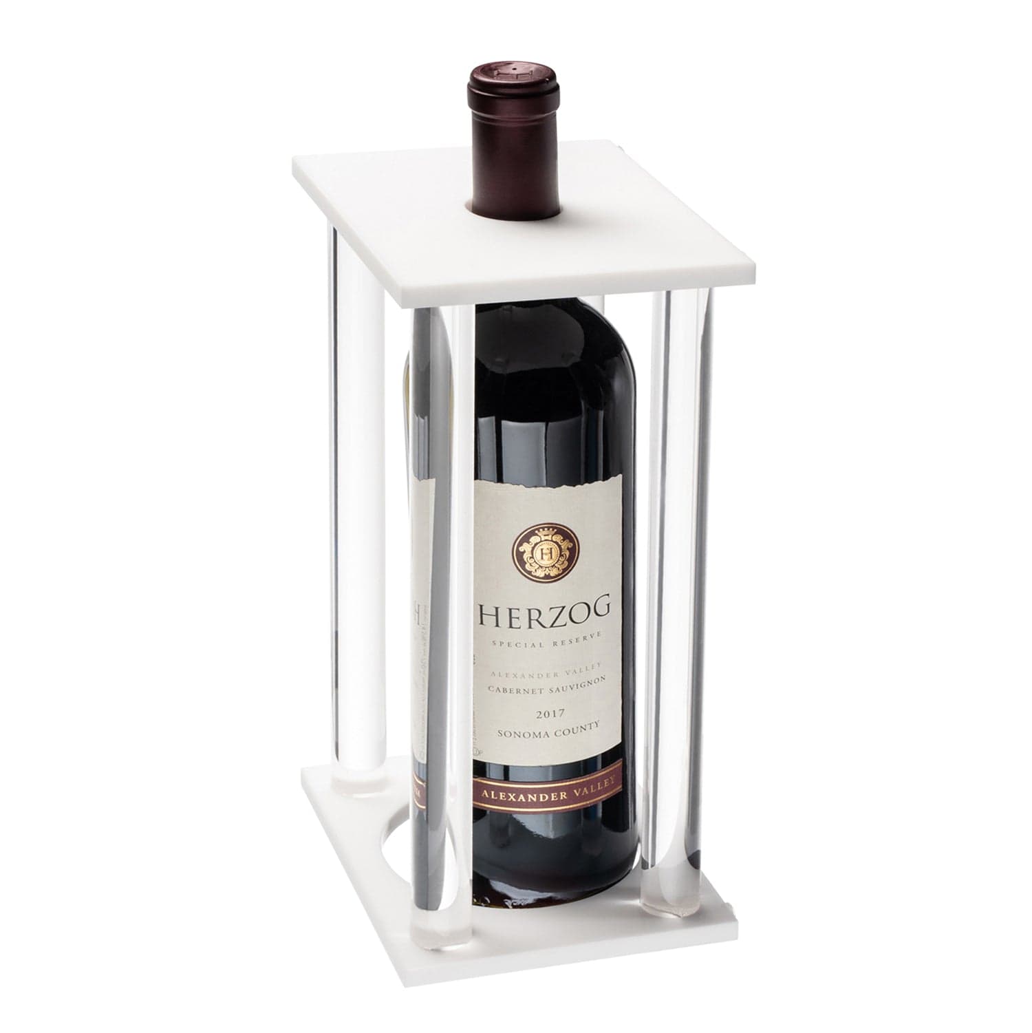 White Dowel Wine Stand - Waterdale Collection