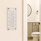 Woven Asher Yatzar outside a bathroom wall | Waterdale Collection